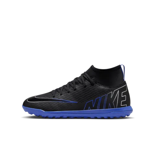 Nike Jr. Mercurial Superfly 9 Club Younger/Older Kids' Turf High-Top Football Shoes - Black