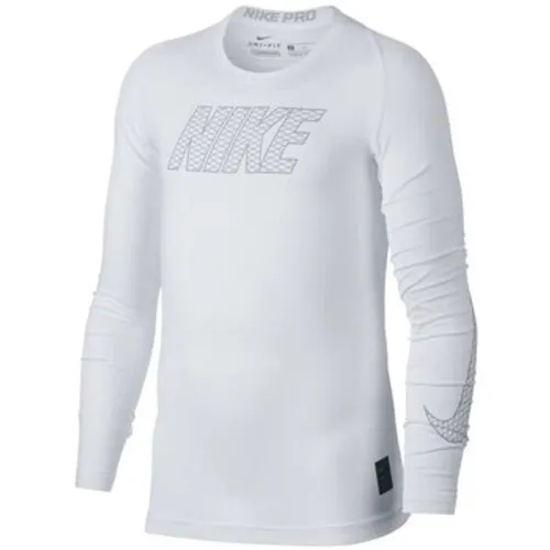 Nike  JR Pro Compresion  boys's Children's T shirt in White