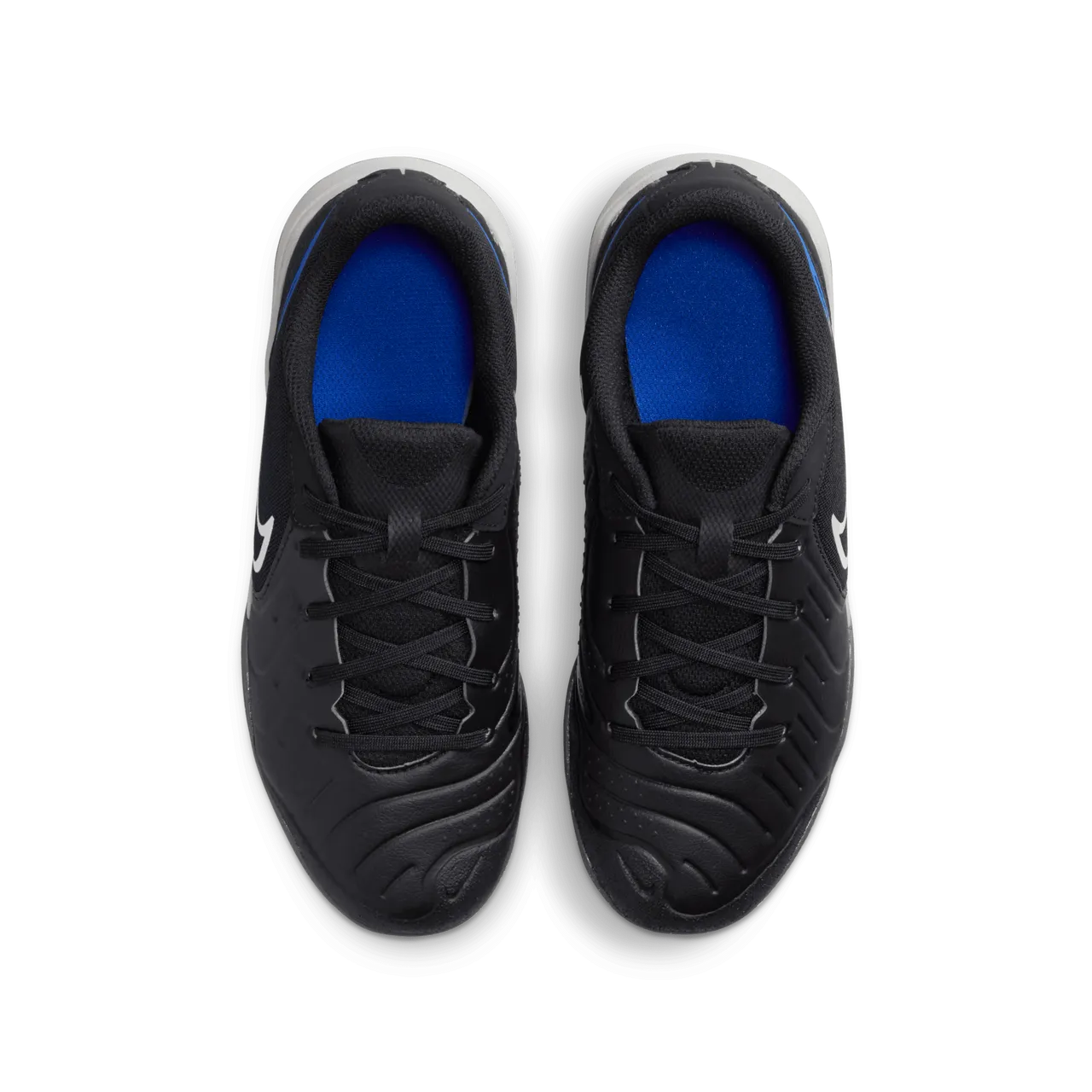 Nike Jr. Tiempo Legend 10 Academy Younger/Older Kids' Indoor Court Low-Top Football Shoes - Black - Leather