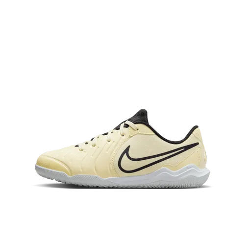 Nike Jr. Tiempo Legend 10 Academy Younger/Older Kids' Indoor Court Low-Top Football Shoes - Yellow - Leather