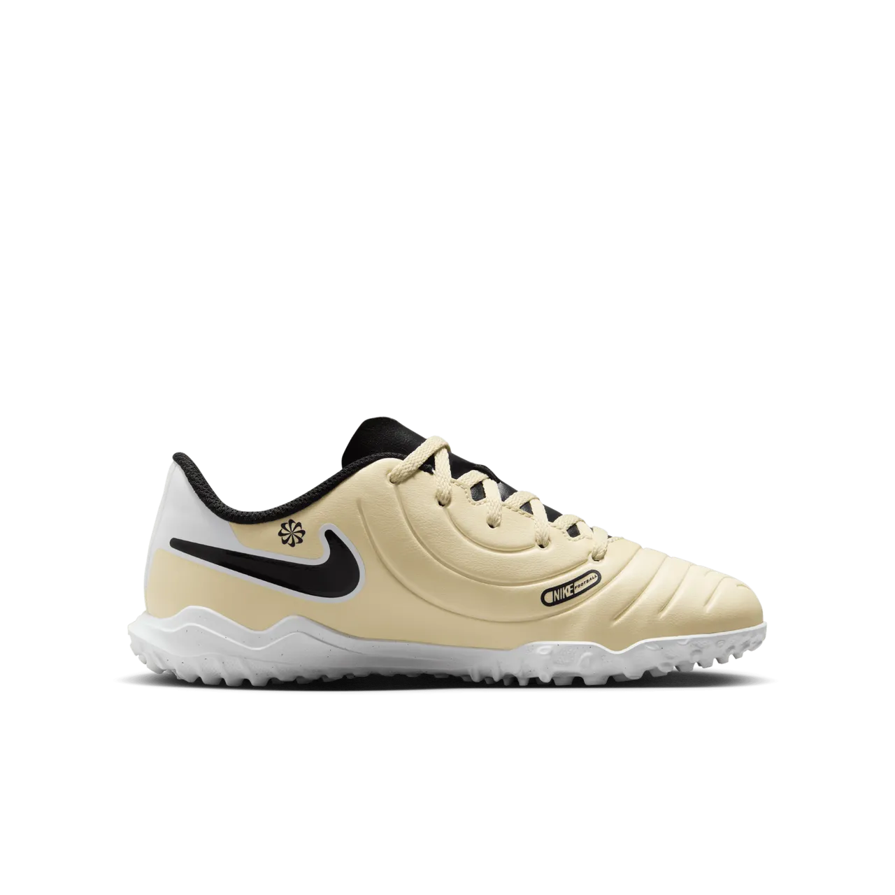 Nike Jr. Tiempo Legend 10 Club Younger/Older Kids' Turf Low-Top Football Shoes - Yellow - Leather