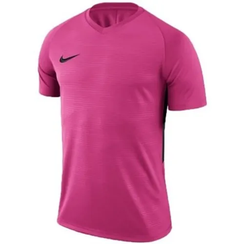 Nike  JR Tiempo Prem  boys's Children's T shirt in Pink