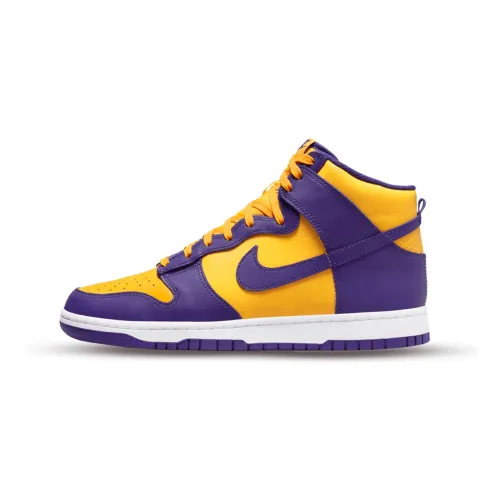 Nike , Lakers High Top Sneaker ,Yellow male, Sizes: