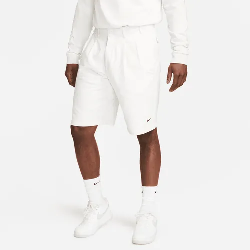 Nike Life Men's Pleated Chino Shorts - Grey - Cotton