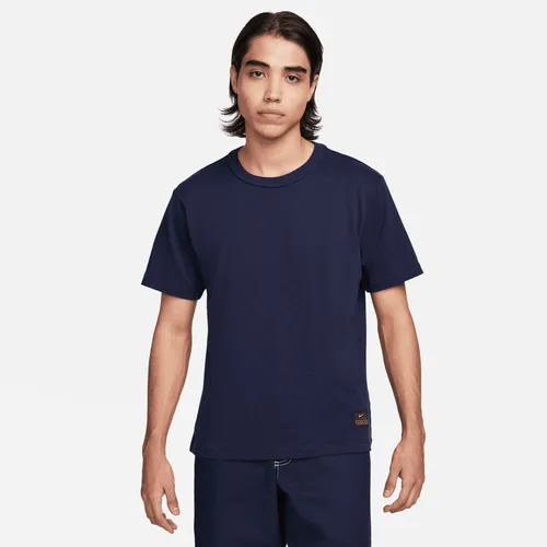Nike Life Men's Short-Sleeve Knit Top - Blue - Cotton