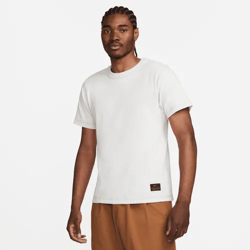 Nike Life Men's Short-Sleeve Knit Top - Grey - Cotton