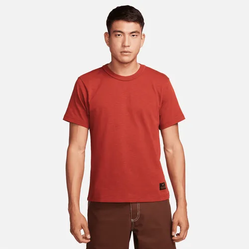 Nike Life Men's Short-Sleeve Knit Top - Orange - Cotton