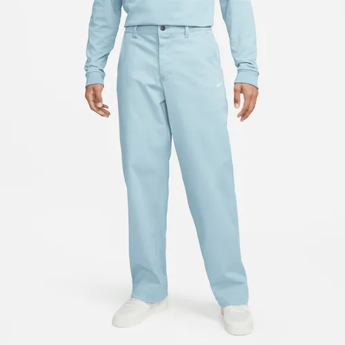Nike Life Men's Unlined Cotton Chino Trousers - Blue - Cotton