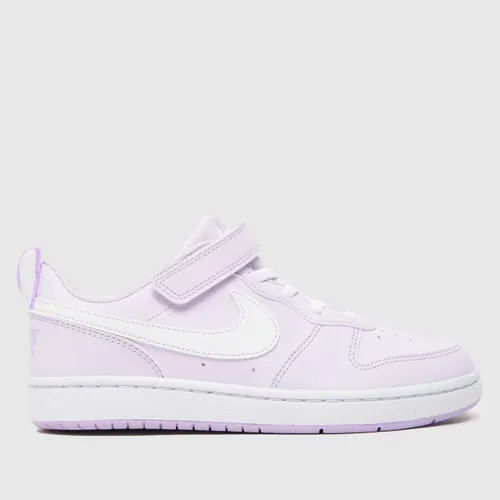 Nike Lilac Court Borough low Girls Junior Trainers