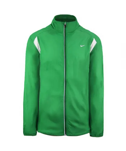 Nike Logo Long Sleeve Zip Up Green Mens Lightweight Jacket 320829 378