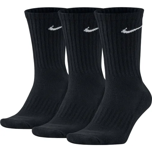 NIKE Men Cush Crew Socks (pair Of 3) - Black/White