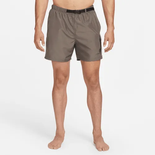 Nike Men's 13cm (approx.) Belted Packable Swimming Trunks - Brown - Polyester
