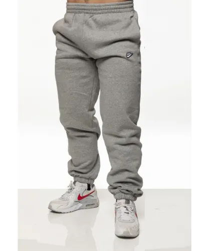 Nike Mens 3D Logo Joggers in Grey Cotton