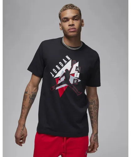 Nike Mens Air Jordan Graphics T Shirt In Black Cotton