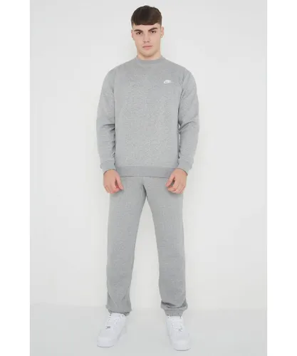 Nike Mens Club Fleece Full Tracksuit Set Grey