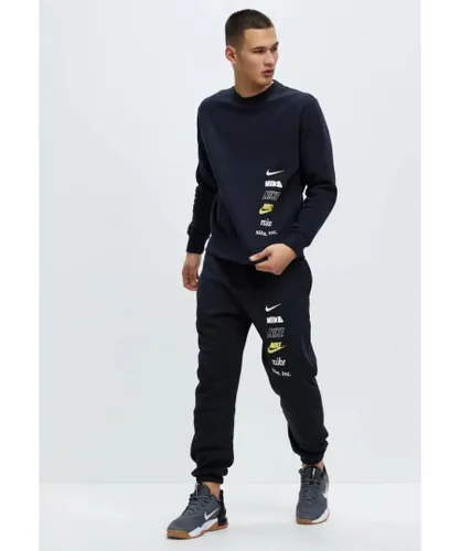 Nike Mens Club Fleece Plus Small Logo Tracksuit in Black