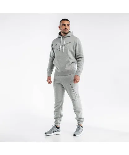 Nike Mens Club Tracksuit Set In Grey Cotton
