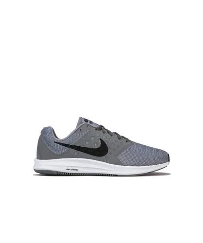 Nike Mens Downshifter 7 Running Trainers in Grey White Textile