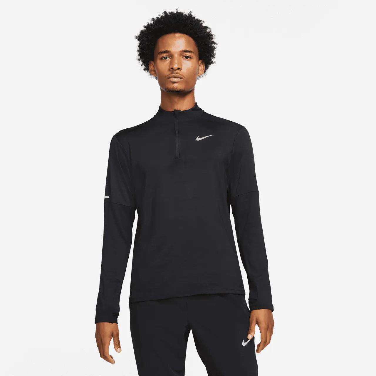 Nike Men's Dri-FIT 1/2-zip Running Top - Black - Polyester