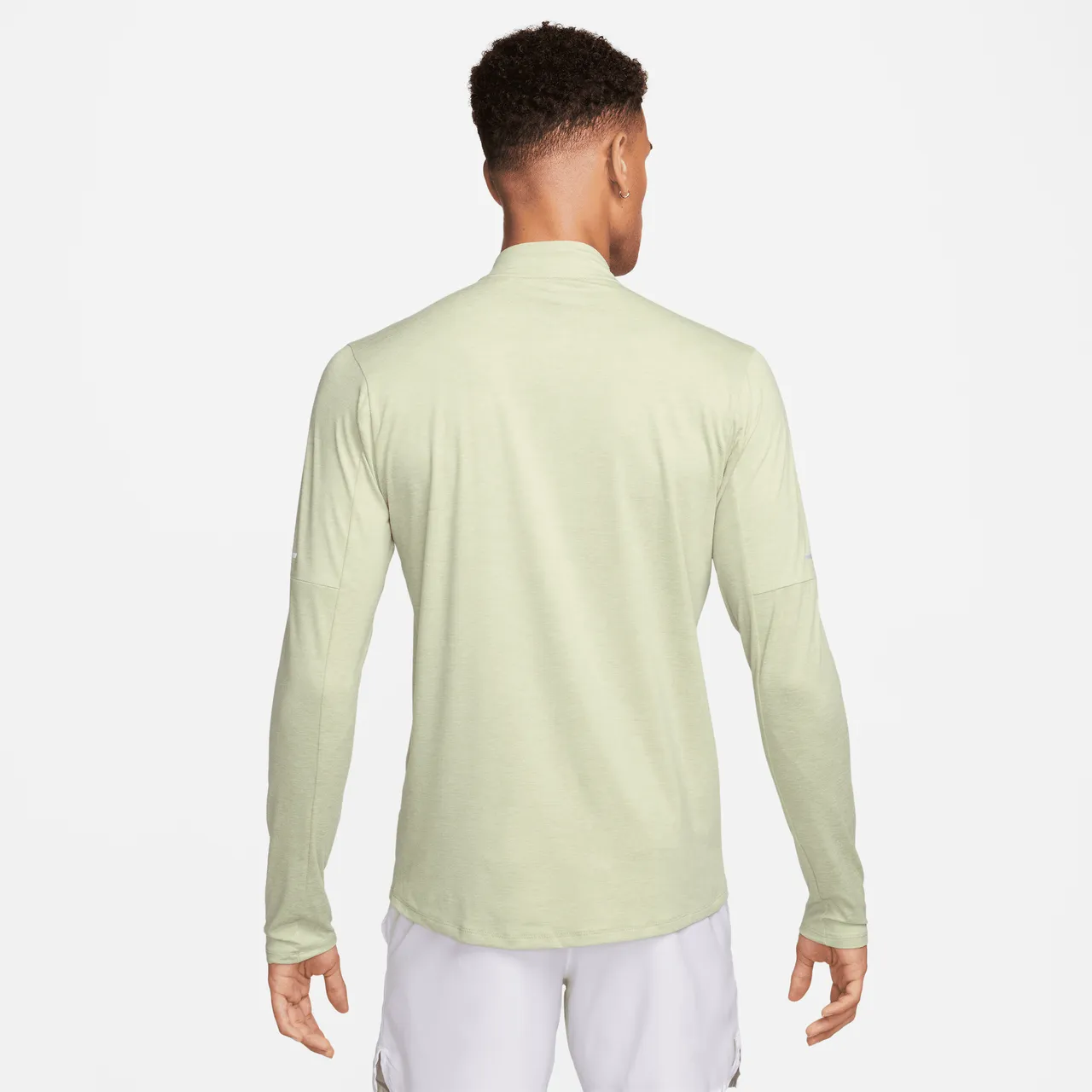 Nike Men's Dri-FIT 1/2-zip Running Top - Green - Polyester