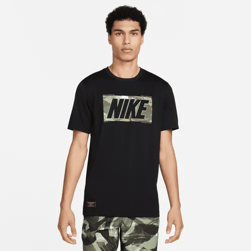 Nike Men's Dri-FIT Fitness T-Shirt - Black - Polyester