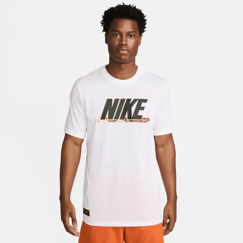 Nike Men's Dri-FIT Fitness T-Shirt - White - Polyester