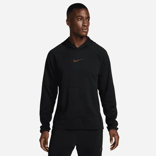 Nike Men's Dri-FIT Fleece Fitness Sweatshirt - Black - Polyester
