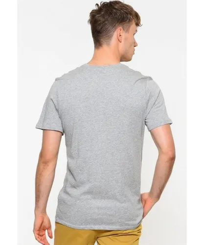Nike Mens Embroidered Futura T Shirt in Grey Heather & Sliver Logo Jersey