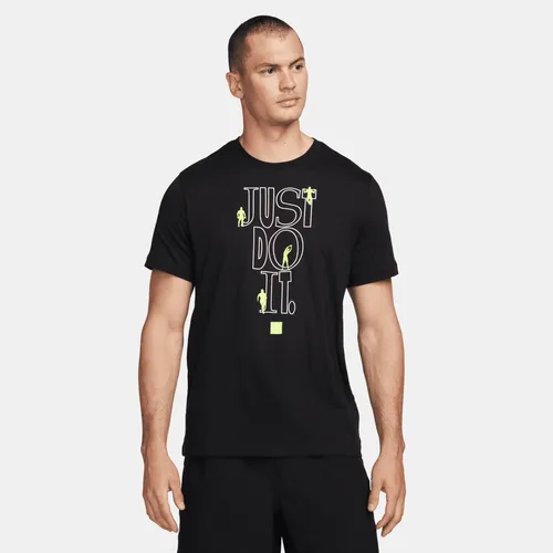 Nike Men's Fitness T-Shirt - Black - Cotton