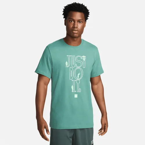 Nike Men's Fitness T-Shirt - Green - Cotton