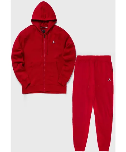 Nike Mens Jordan Brooklyn Fleece Tracksuit in Red