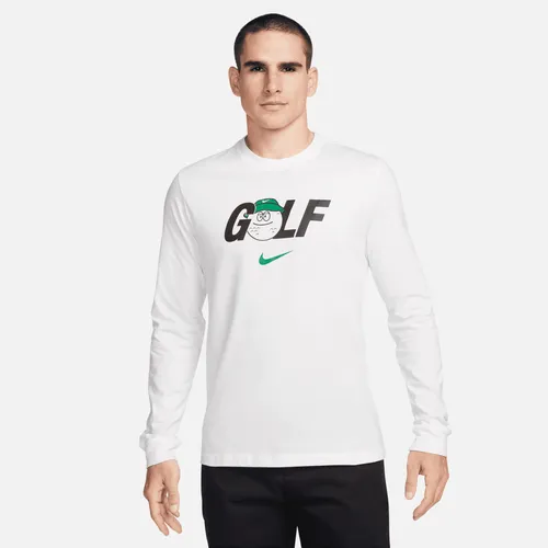 Nike Men's Long-Sleeve Golf T-Shirt - White - Cotton