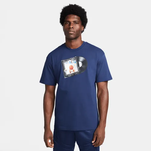 Nike Men's Max90 Basketball T-Shirt - Blue - Cotton