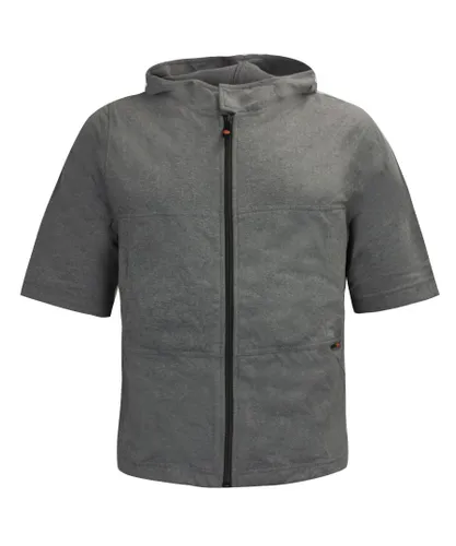Nike Mens Retro Zip Up Hooded T-Shirt - Grey