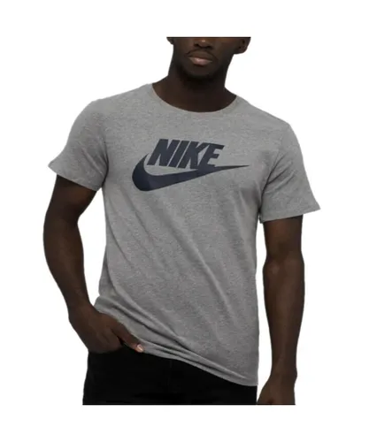 Nike Mens Sports Regular Fit T Shirt Grey Cotton