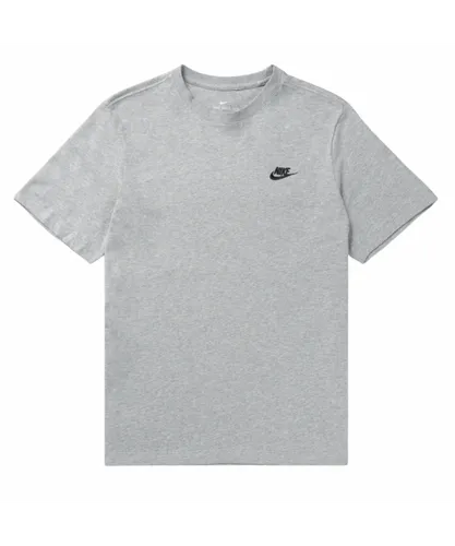 Nike Mens Sportswear Grey Club T-Shirt Cotton