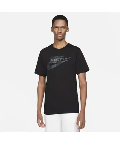 Nike Mens Sportswear Men’s Air Max T-Shirt, Black Cotton