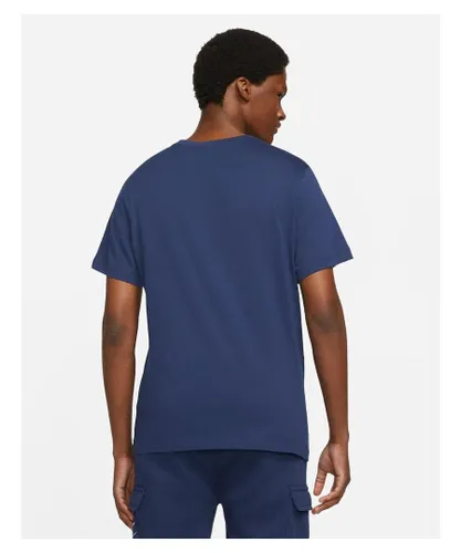 Nike Mens Sportswear Men’s Swoosh Logo T-Shirt Navy Cotton