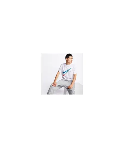 Nike Mens Sportswear Men’s Swoosh Logo T-Shirt White Cotton