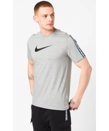 Nike Mens Sportswear Repeat T Shirt Club in Grey Cotton