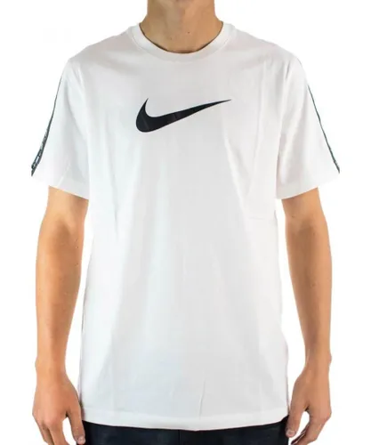 Nike Mens Sportswear Repeat T Shirt Club in White Cotton