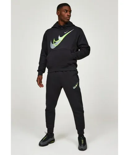 Nike Mens Standard Issue Moto Overhead Tracksuit in Black Fleece