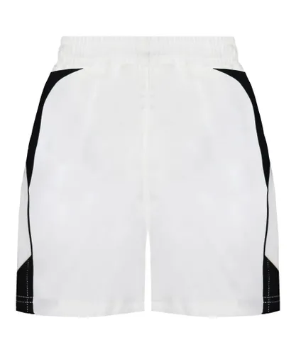 Nike Mens Stretch Waist White/Black Graphic Logo Boys Shorts 217258 100