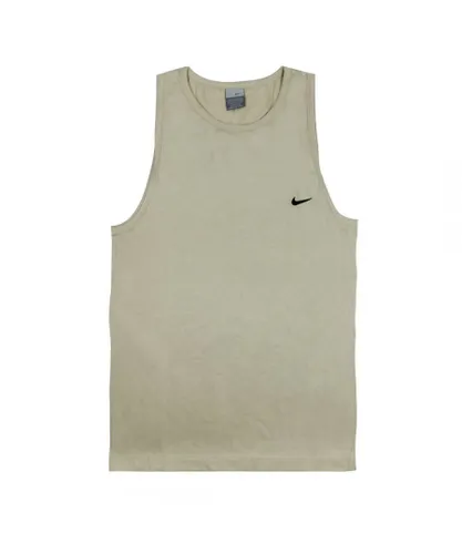 Nike Mens Training Tank Top Casual Vest Beige 163552 168 Textile