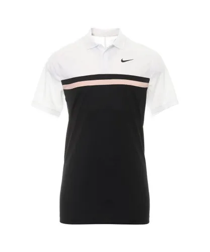 Nike Mens Victory Colour Block Dri-FIT Polo Shirt (White/Black/Artic Orange) - White & Black
