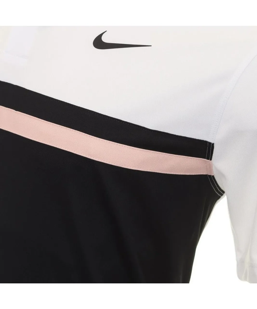 Nike Mens Victory Colour Block Dri-FIT Polo Shirt (White/Black/Artic Orange) - White & Black