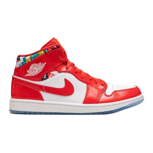 Nike , Mid SE Leather Sneakers ,Red male, Sizes: