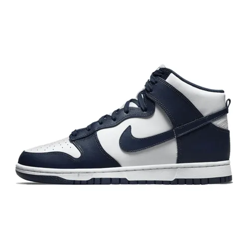 Nike , Midnight Navy Dunk High Sneakers ,Blue male, Sizes: