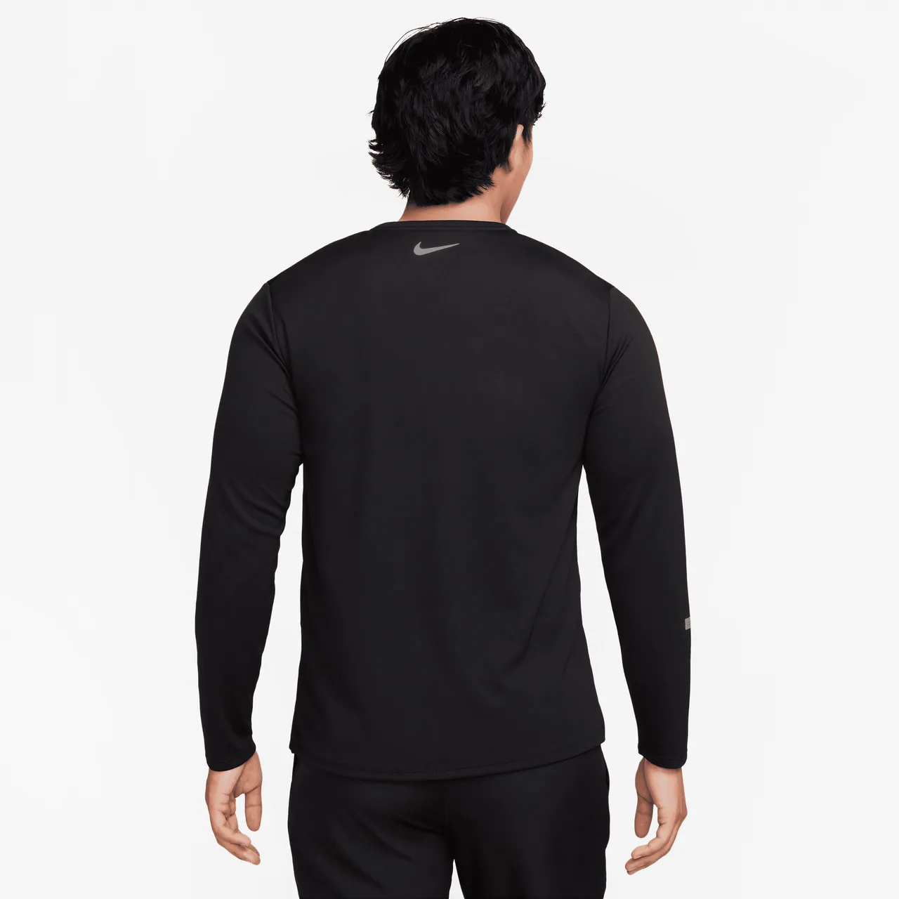 Nike Miler Flash Men's Dri-FIT UV Long-Sleeve Running Top - Black - Polyester