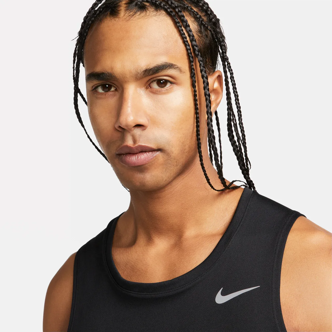 Nike Miler Men's Dri-FIT Running Tank Top - Black - Polyester
